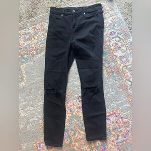 Abercrombie & Fitch Dark Wash Ripped Jeans